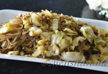 莲白炒粉丝